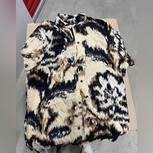 Express Multicolor Abstract Shirt